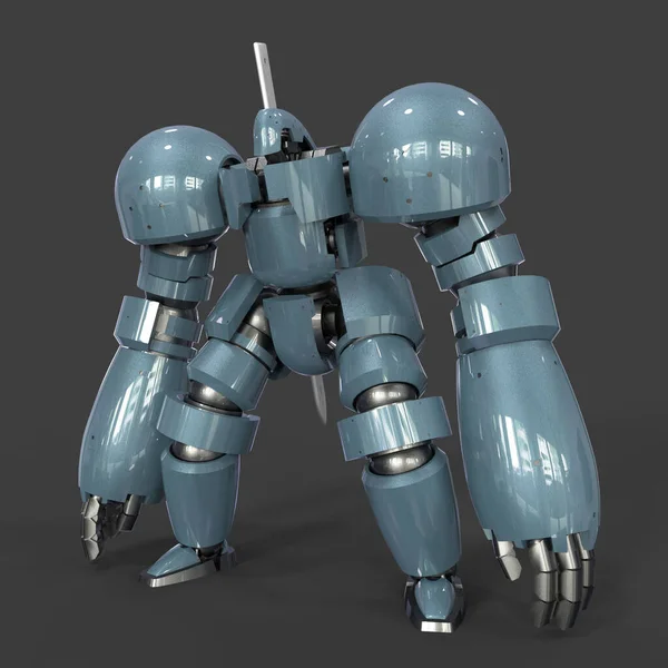 Sci Mecha Soldier Standing Military Futuristic Robot Mecha Controlled Pilot — 스톡 사진