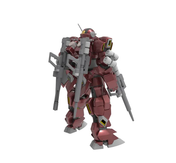 Sci Mecha Soldier Standing Military Futuristic Robot Mecha Controlled Pilot — 스톡 사진