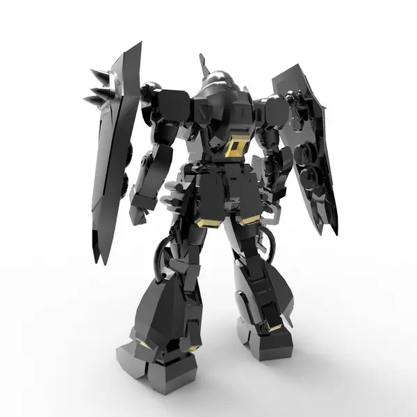 Sci Mecha Soldier Standing Military Futuristic Robot Mecha Controlled Pilot — 스톡 사진