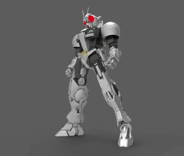 Sci Mecha Soldier Standing Military Futuristic Robot Mecha Controlled Pilot — 스톡 사진