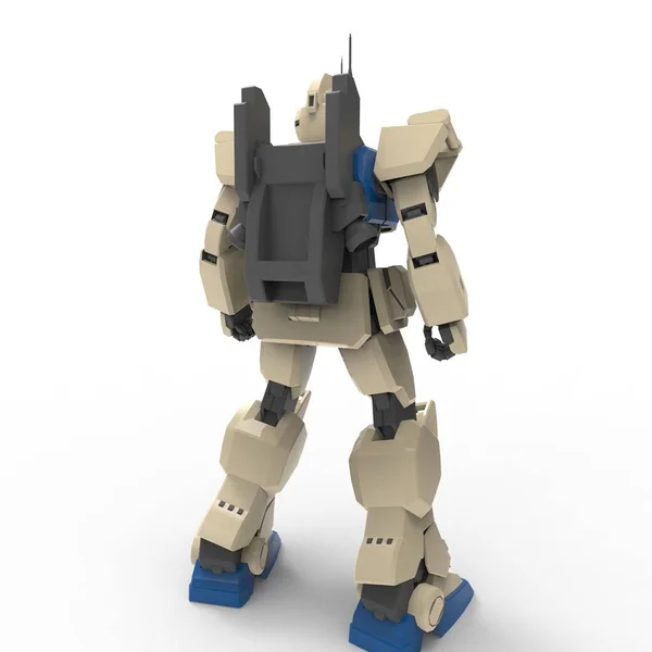 Sci Mecha Soldier Standing Military Futuristic Robot Mecha Controlled Pilot — 스톡 사진