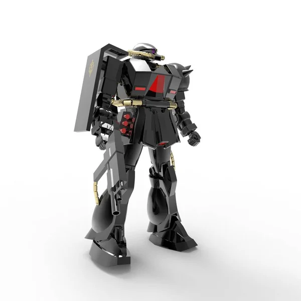 Sci Mecha Soldier Standing Military Futuristic Robot Mecha Controlled Pilot — 스톡 사진