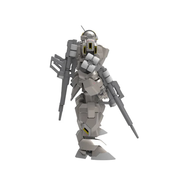 Sci Mecha Soldier Standing Military Futuristic Robot Mecha Controlled Pilot — 스톡 사진