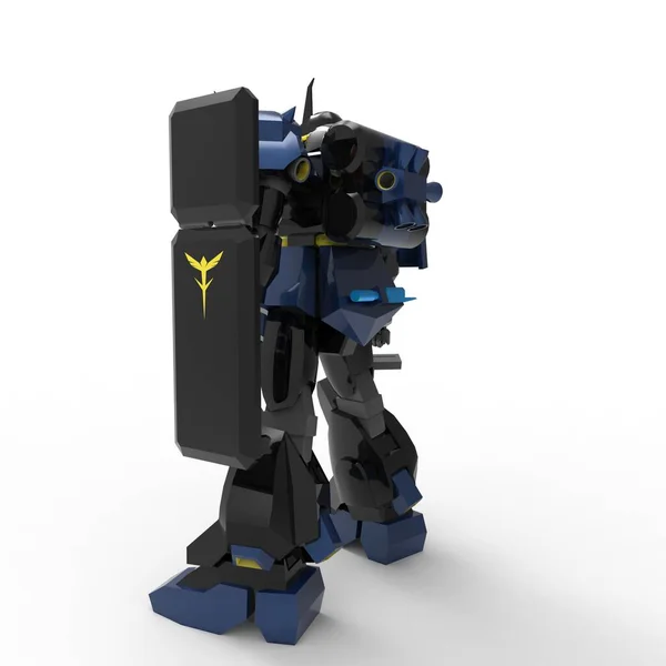 Sci Mecha Soldier Standing Military Futuristic Robot Mecha Controlled Pilot — 스톡 사진