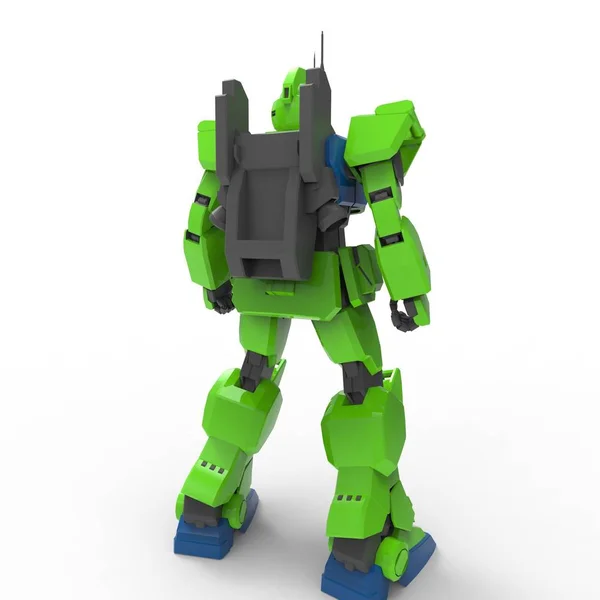 Sci Mecha Soldier Standing Military Futuristic Robot Mecha Controlled Pilot — 스톡 사진