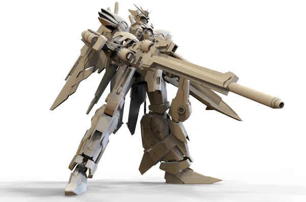 Bilim kurgu meka askeri ayakta duruyor. Askeri gelecekçi robot. Mekagodzilla bir pilot tarafından kontrol ediliyor.