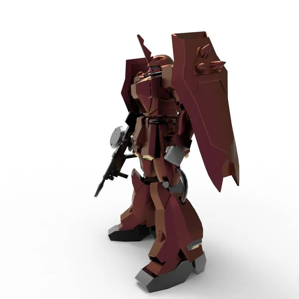 Sci Mecha Soldier Standing Military Futuristic Robot Mecha Controlled Pilot — 스톡 사진