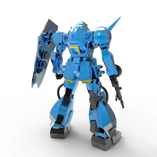 Sci Mecha Soldier Standing Military Futuristic Robot Mecha Controlled Pilot — 스톡 사진