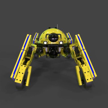 Bilim kurgu meka askeri ayakta duruyor. Askeri gelecekçi robot. Mekagodzilla bir pilot tarafından kontrol ediliyor.