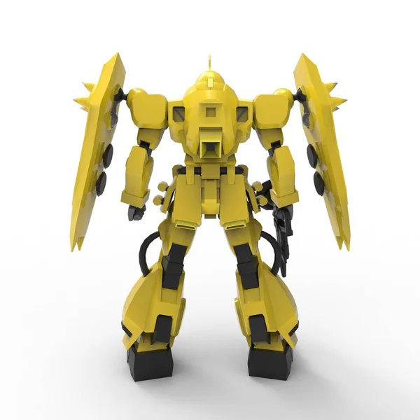 Sci Mecha Soldier Standing Military Futuristic Robot Mecha Controlled Pilot — 스톡 사진