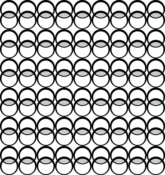 Lustiges geometrisches Muster mit grauen und schwarzen Kreisen — Stockvektor