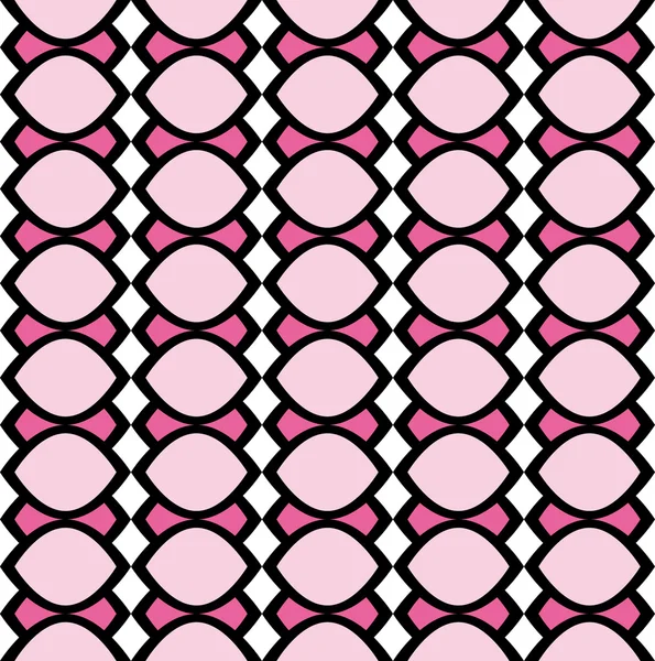 Spaßmuster mit rosa Formen auf weißem Hintergrund — Stockvektor