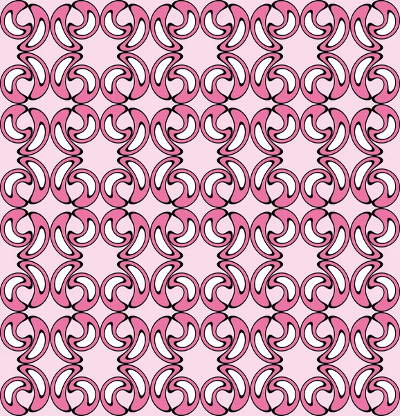 Pembe ve beyaz süslemeleri ile eğlenceli desen