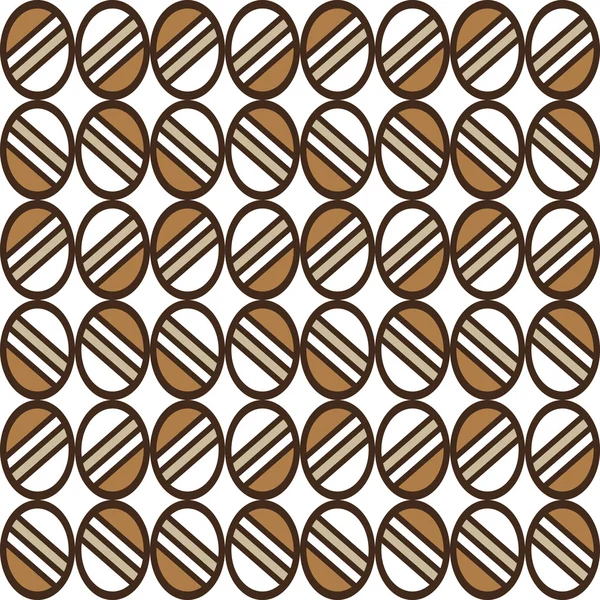 Geometrik eğlenceli desen kahverengi dairesel şekillerle — Stok Vektör