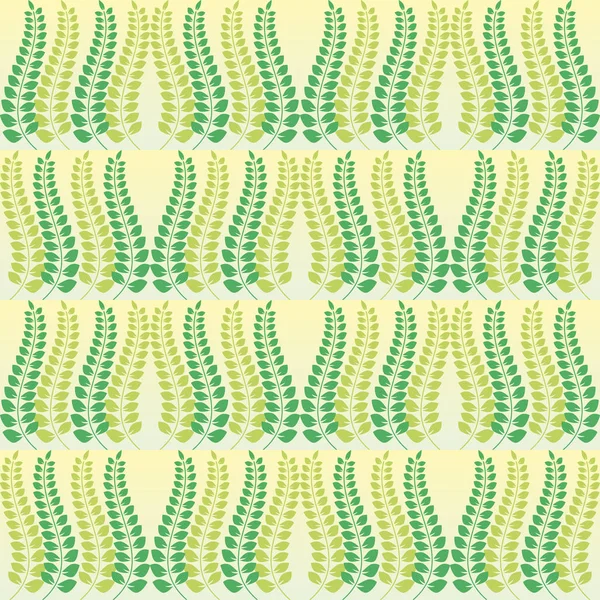 Elegantes florales grünes Muster mit Blättern und Pflanzen — Stockvektor