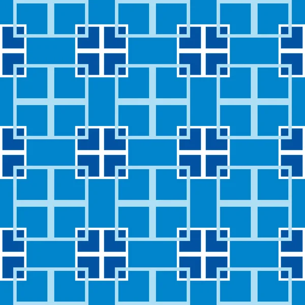 Leuk patroon met blauwe en witte vierkantjes — Stockvector