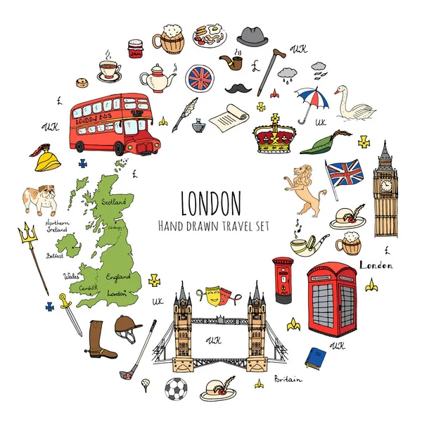 Набор иконок Лондона — стоковый вектор