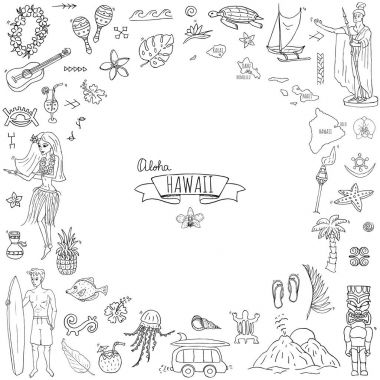 Hawaii Icons set