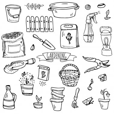 Elle çizilmiş doodle Brewery simgeler kümesi. Vektör çizim ayarlayın. Zanaat bira üretim sembolleri karikatür. Yarım yamalak öğeleri koleksiyonu bira: pub ekipman, malt, hop, cam, varil, değirmen, bira musluk.