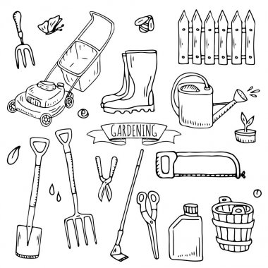 Elle çizilmiş doodle Brewery simgeler kümesi. Vektör çizim ayarlayın. Zanaat bira üretim sembolleri karikatür. Yarım yamalak öğeleri koleksiyonu bira: pub ekipman, malt, hop, cam, varil, değirmen, bira musluk.