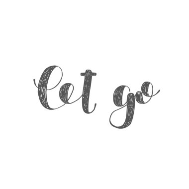 Bırak gitsin. Fırça yazı.