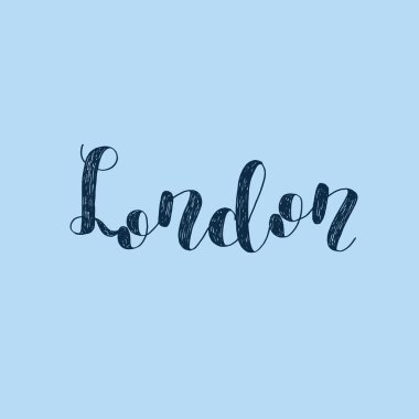 Londra. Fırça yazı.