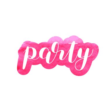 Parti. Fırça yazı.