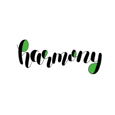 Uyum. Fırça yazı.