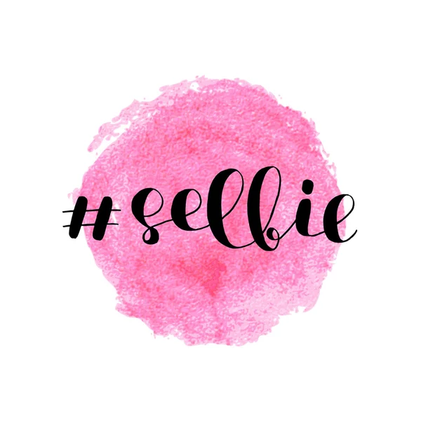 Selfie. Letras de pincel . — Vector de stock