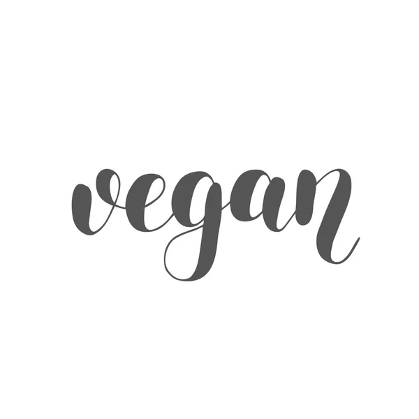 Vegano. Ilustración de letras de pincel . — Foto de Stock