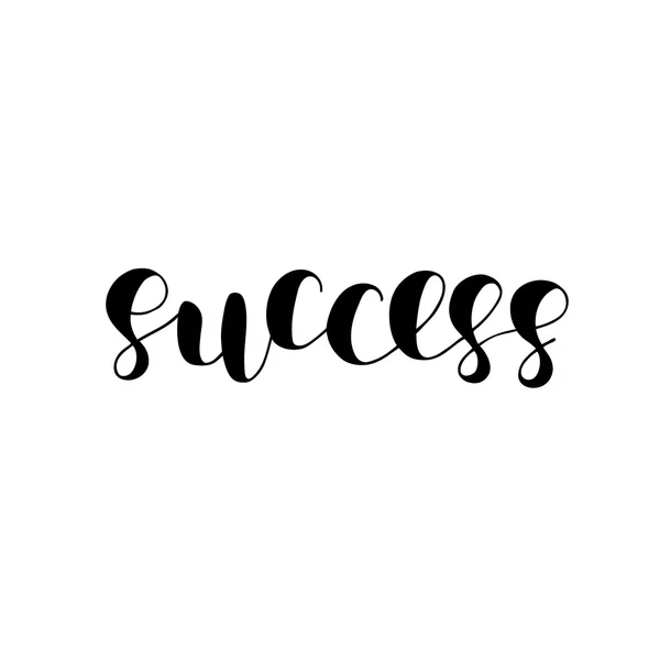 Succes. Borstel belettering. — Stockvector