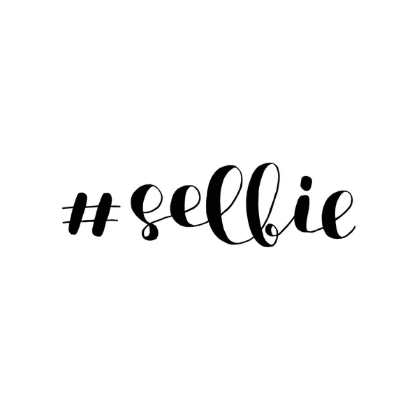 Selfie. Ecset betűk. — Stock Vector