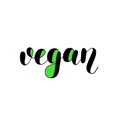 Vejetaryen. Vektör çizim yazı fırçası.