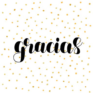 Gracias. İspanyolca teşekkür ederim. Vektör.