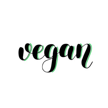 Vejetaryen. Vektör çizim yazı fırçası.