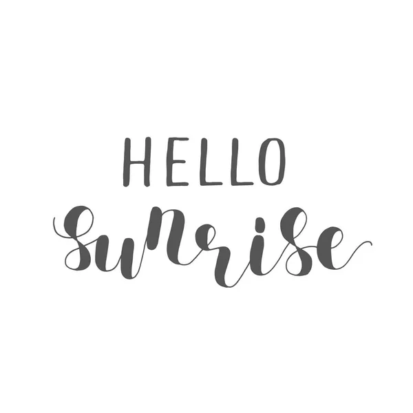 Hello sunrise. Lettering illustration. — Stock Photo, Image