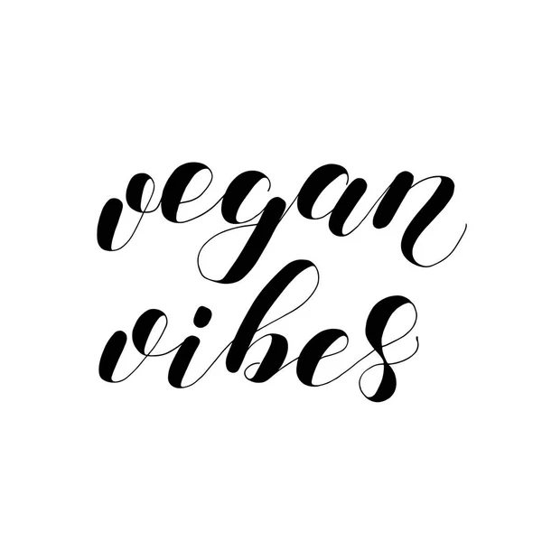 Vibraciones veganas. Ilustración de letras . — Vector de stock