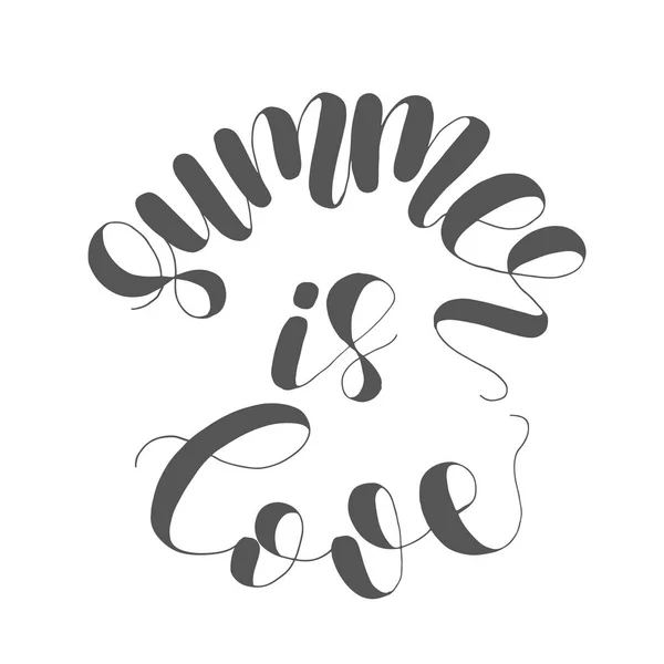 L'été est amour. Illustration de lettres . — Photo