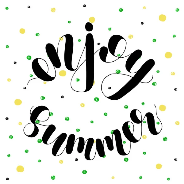 Genieten van de zomer. Belettering van illustratie. — Stockvector