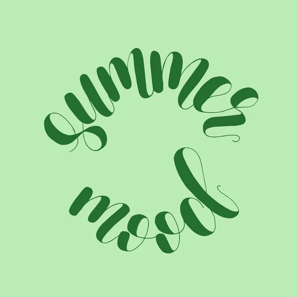 Zomer stemming. Belettering van illustratie. — Stockvector