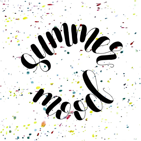 Zomer stemming. Belettering van illustratie. — Stockvector