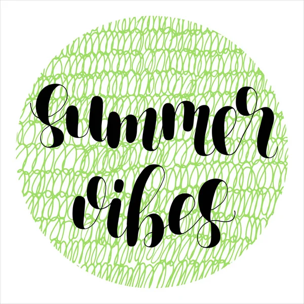 Summer vibes. Lettering illustration. — Stock Vector