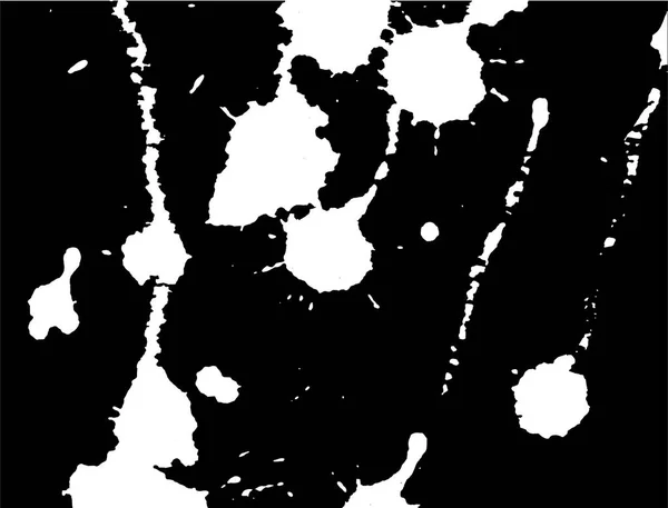 Salpicaduras de tinta, manchas y golpes. Salpicadura de pintura. Manchas blancas sobre negro. Fondo de salpicadura. Ilustración vectorial. Fondo abstracto. Plantilla grunge . — Archivo Imágenes Vectoriales