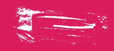 Doku. Beyaz üzerine pembe fırça. Vektör şablonu. Kentsel arka plan. Toz kaplama sıkıntı tahıl. Elle çizilmiş şekil. Tasarım veya karalama defteri için soyut şekli. 