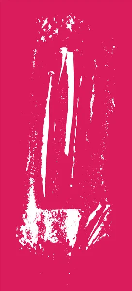 Textura grunge. Cepillo blanco sobre rosa. Plantilla vectorial. Fondo Urbano. Grano de angustia de recubrimiento de polvo. Ilustración hecha a mano. Forma abstracta para su diseño o álbum de recortes . — Archivo Imágenes Vectoriales