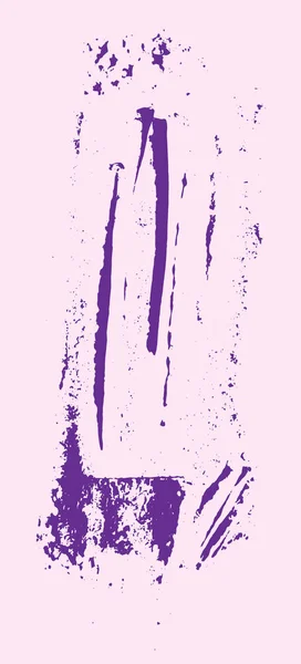 Grunge-Textur. lila Pinsel auf rosa. Vektorvorlage. Urbaner Hintergrund. Staub überlagert das Getreide. handgezeichnete Illustration. abstrakte Form für Ihr Design oder Sammelalbum. — Stockvektor