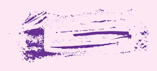 Textura grunge. Cepillo púrpura sobre rosa. Plantilla vectorial. Fondo Urbano. Grano de angustia de recubrimiento de polvo. Ilustración hecha a mano. Forma abstracta para su diseño o álbum de recortes . — Archivo Imágenes Vectoriales