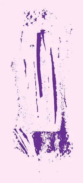 Grunge texture. Purple brush on pink. Vector template. Urban Background. Dust Overlay Distress Grain. Hand drawn illustration. Abstract shape for your design or scrapbook. — Stock Vector