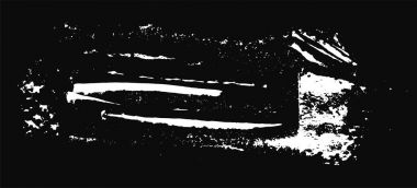 Doku. Beyaz Siyah fırça. Vektör şablonu. Kentsel arka plan. Toz kaplama sıkıntı tahıl. Elle çizilmiş şekil. Tasarım veya karalama defteri için soyut şekli. 