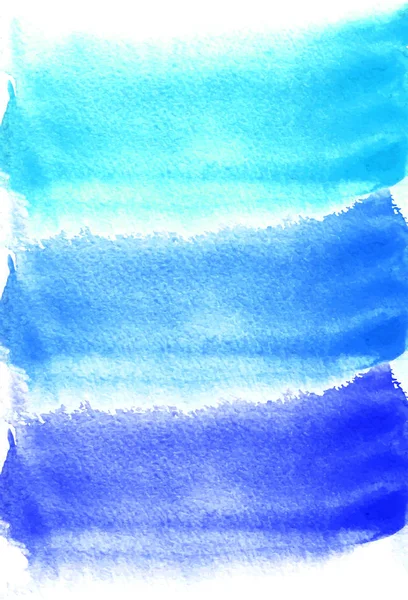 Cartão com manchas de aquarela. Cores azul e turquesa. Pintura para o seu design. Cenário texturizado brilhante abstrato. Ilustração vetorial. Textura pintada à mão para banner, logotipo, convite, cartão postal . —  Vetores de Stock